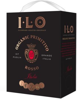 [kuva: I.L.O. Organic Primitivo 2021 hanapakkaus(&copy; Alko)]