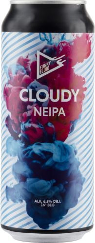 [kuva: Funky Fluid Cloudy NEIPA tölkki(&copy; Alko)]