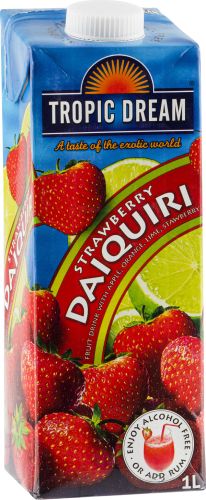 [kuva: Tropic Dream Strawberry Daiquiri kartonkitölkki(&copy; Alko)]