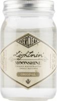 [kuva: Everclear Lightnin' Moonshine Original lasipurkki]