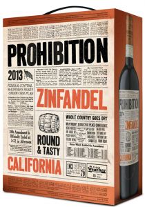 [kuva: Prohibition Zinfandel 2015 hanapakkaus(&copy; Alko)]