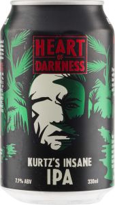 [kuva: Heart Of Darkness Kurtz's Insane IPA tölkki(&copy; Alko)]
