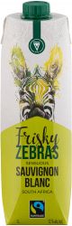 [kuva: Frisky Zebras Sensuous Sauvignon Blanc kartonkitölkki]
