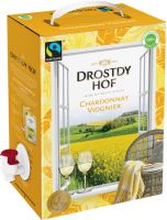 [kuva: Drostdy Hof Chardonnay Viognier Fairtrade 2022 hanapakkaus]