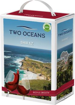 [kuva: Two Oceans Shiraz 2022 hanapakkaus(&copy; Alko)]