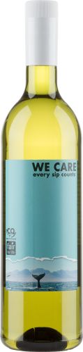 [kuva: We Care Chardonnay Chenin Blanc 2023 muovipullo(&copy; Alko)]