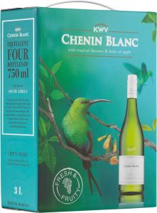 [kuva: KWV Chenin Blanc 2018 hanapakkaus(&copy; Alko)]
