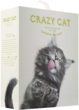 [kuva: Crazy Cat Chenin Blanc 2025 hanapakkaus(&copy; Alko)]